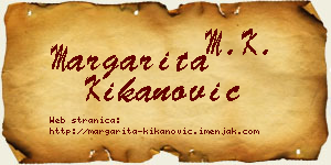 Margarita Kikanović vizit kartica